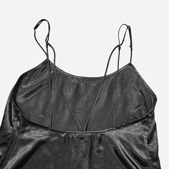 Urban Outfitters Black Satin Slip Dress - Picture 6 of 8